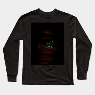 Digital collage and special processing. Bizarre. Mouth, teeth and fleshy parts. Dim, white and dark green on teeth. Long Sleeve T-Shirt